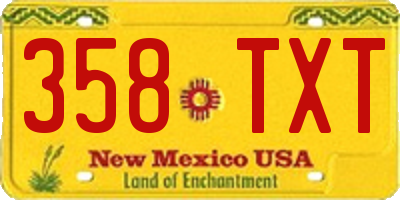 NM license plate 358TXT