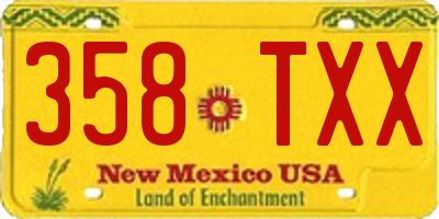 NM license plate 358TXX