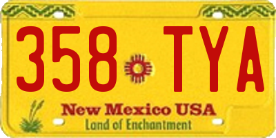 NM license plate 358TYA