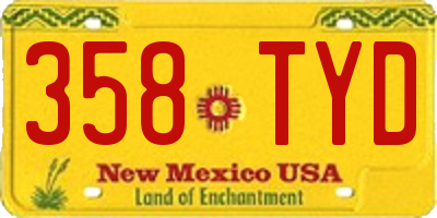 NM license plate 358TYD