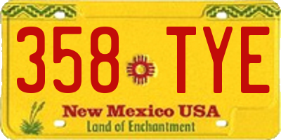 NM license plate 358TYE
