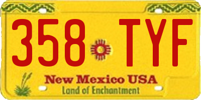 NM license plate 358TYF