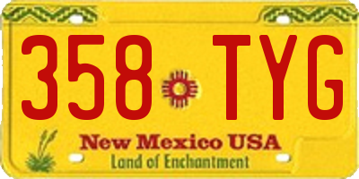 NM license plate 358TYG