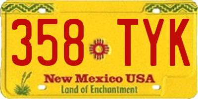 NM license plate 358TYK