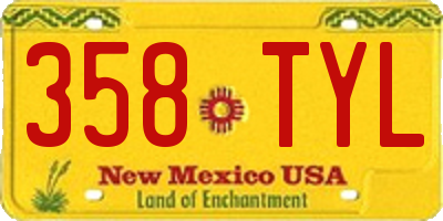 NM license plate 358TYL