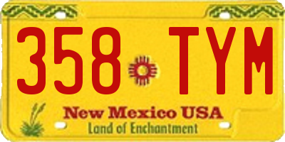 NM license plate 358TYM