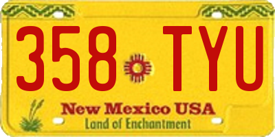 NM license plate 358TYU