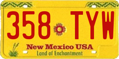 NM license plate 358TYW