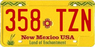 NM license plate 358TZN