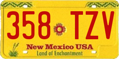 NM license plate 358TZV