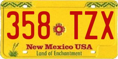NM license plate 358TZX