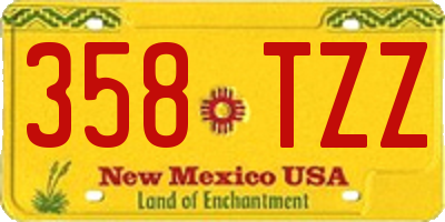 NM license plate 358TZZ