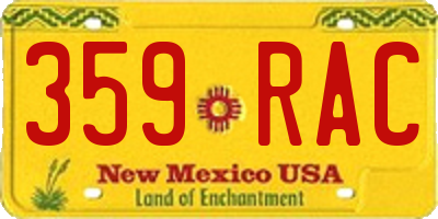 NM license plate 359RAC