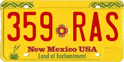 NM license plate 359RAS