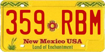NM license plate 359RBM