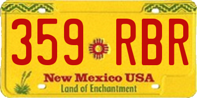 NM license plate 359RBR