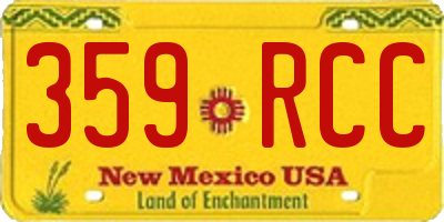 NM license plate 359RCC