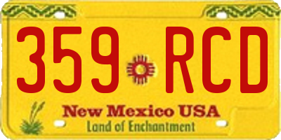 NM license plate 359RCD