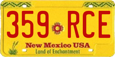NM license plate 359RCE