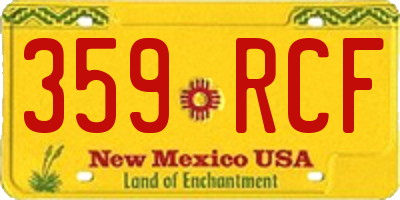 NM license plate 359RCF