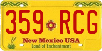 NM license plate 359RCG