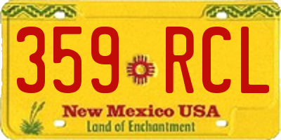 NM license plate 359RCL