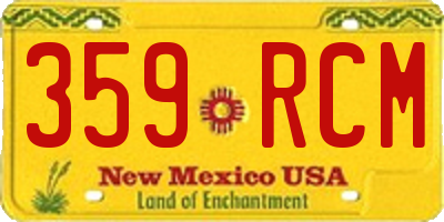 NM license plate 359RCM