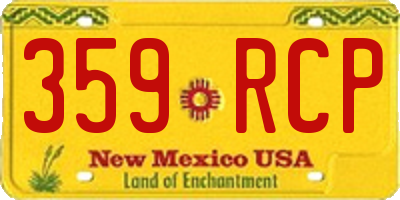 NM license plate 359RCP