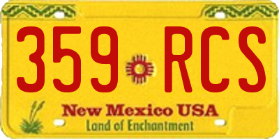 NM license plate 359RCS