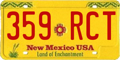 NM license plate 359RCT