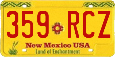 NM license plate 359RCZ