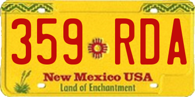 NM license plate 359RDA