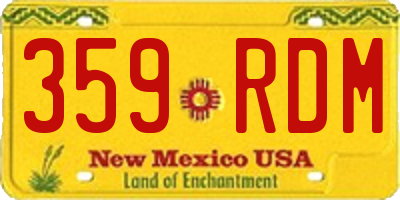 NM license plate 359RDM