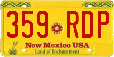NM license plate 359RDP