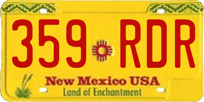 NM license plate 359RDR