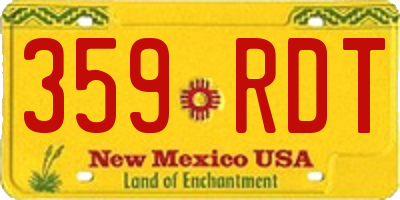 NM license plate 359RDT