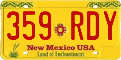 NM license plate 359RDY