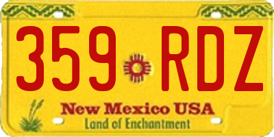 NM license plate 359RDZ