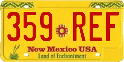 NM license plate 359REF