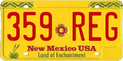 NM license plate 359REG