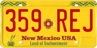 NM license plate 359REJ