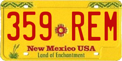 NM license plate 359REM