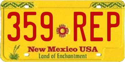 NM license plate 359REP