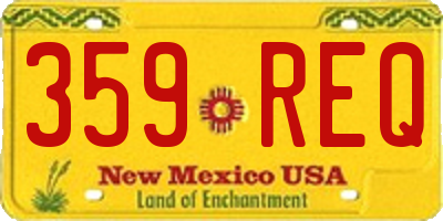 NM license plate 359REQ