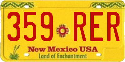 NM license plate 359RER