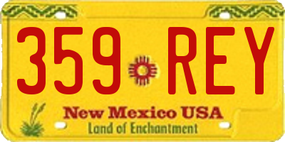 NM license plate 359REY