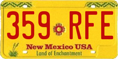 NM license plate 359RFE