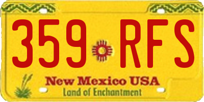 NM license plate 359RFS