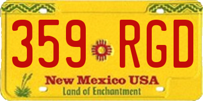 NM license plate 359RGD