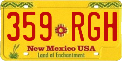 NM license plate 359RGH